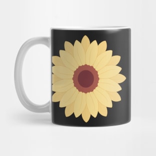 Simple Sunflower Mandala - Radial Symmetry Mug